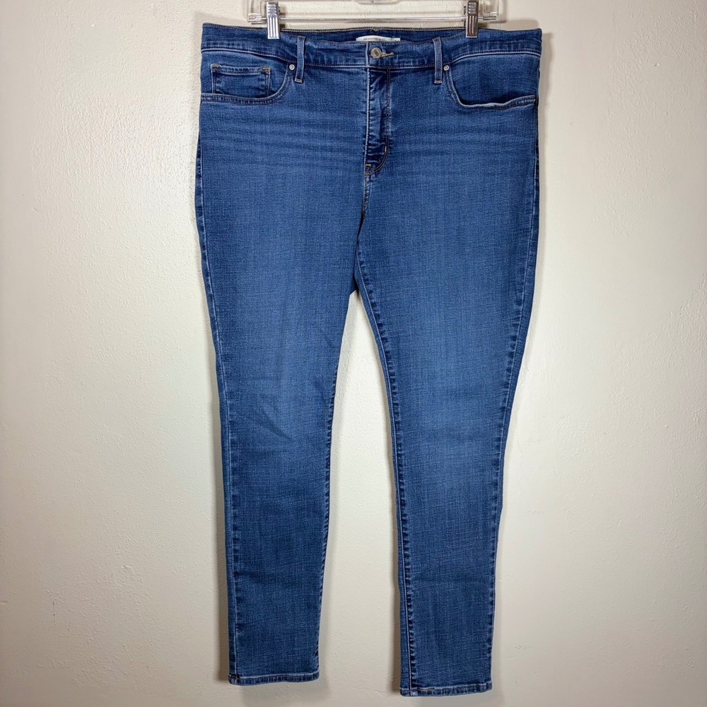 Levis 311 Shaping Skinny Jeans Womens 34 Medium Wash Blue Mid Rise Stretch Denim
